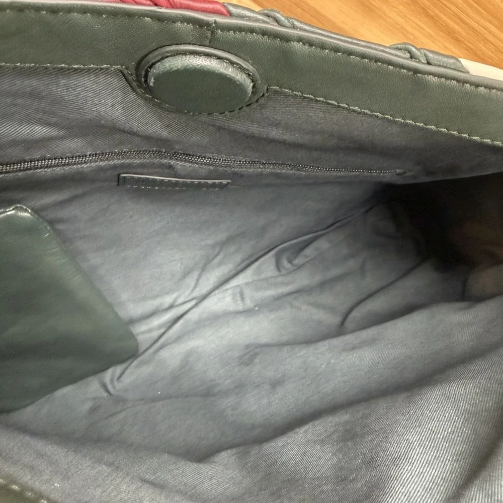 Walter Baker Dakota‎ Shoulder Bag Hobo Multi Leather Green Boho Chic Modern